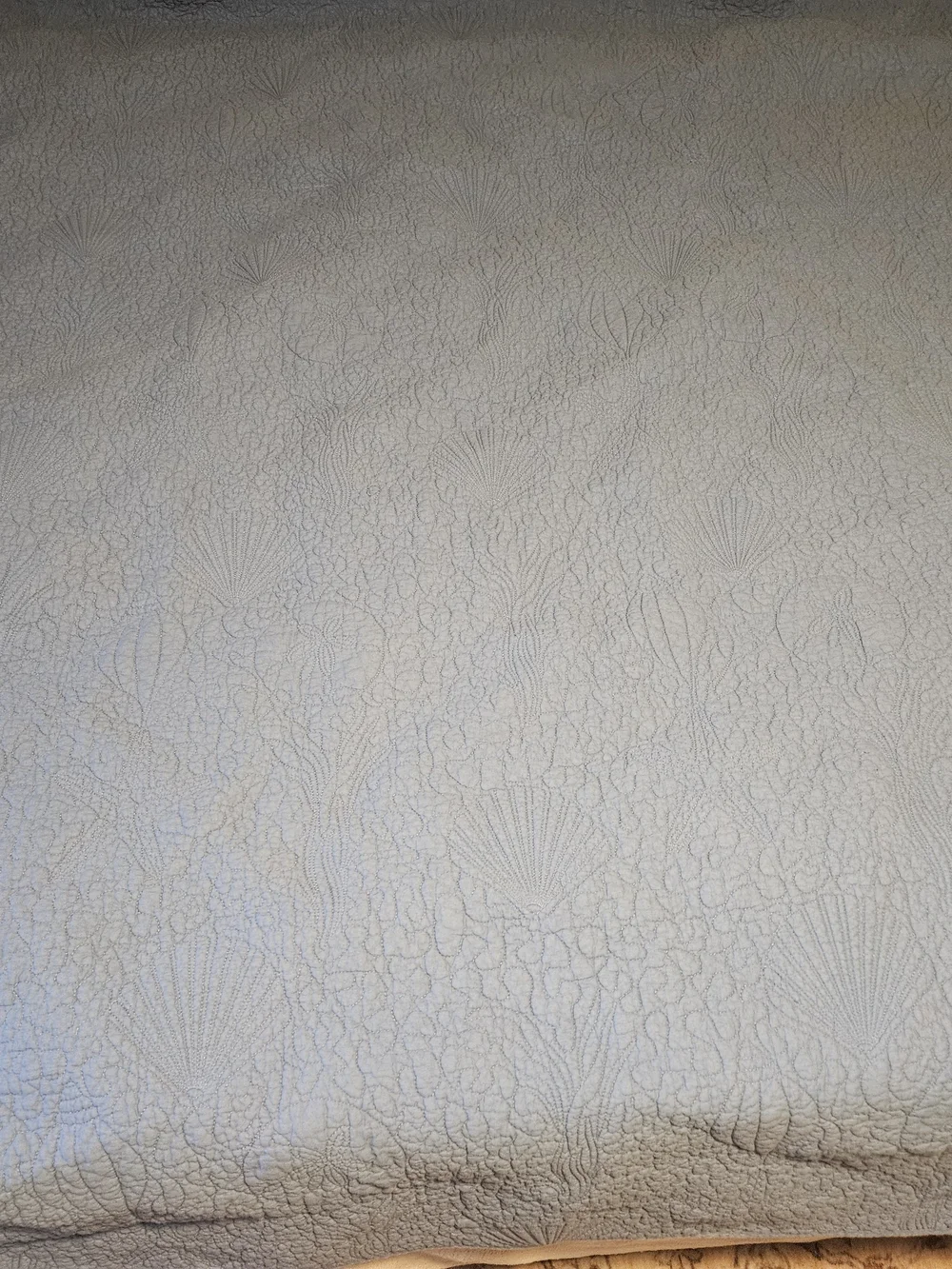 Light Blue Quilted Bedspread - Brand